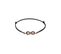 Armband ELLI "Infinity Glas Kristalle Schwarz 925 Sterling Silber Rosegold", schwarz (schwarz, schwarz), Armbänder, Damen, 17cm,mit Steinen, Silber 925 (Sterlingsilber), Armband (497179-0) schwarz, sc
