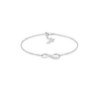 Armband ELLI "Infinity/Unendlichkeit mit Zirkonia 925 Silber", weiß, Armbänder, Damen, 19cm,mit Steinen, Silber 925 (Sterlingsilber), Armband (681148-0)