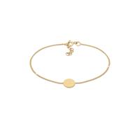 Armband ELLI "Kreis Plättchen Matt Basic Geo 925 Silber" Gr. 16, gold, Armbänder, Damen, 16cm, ohne Stein, Silber 925 (Sterlingsilber), Armband (49482906-16)