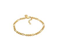 Armband ELLI PREMIUM "Figaro Panzer Basic 925er Silber" Gr. 16, gold, Armbänder, Damen, 16cm, ohne Stein, Silber 925 (Sterlingsilber), Armband (18919157-16)