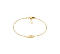 Armband ELLI PREMIUM "Flügel Engel Schutz 375 Gelbgold" Gr. 16, gold, Armbänder, Damen, 16cm, ohne Stein, Gelbgold 375, Armband (19129562-16) gold