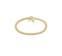 Elli PREMIUM, Armband Panzerkette Massiv Basic Blogger Trend 925 Silber in gold, Schmuck für Damen Gr. 16 cm