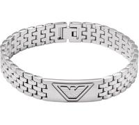 Armband EMPORIO ARMANI "Schmuck Geschenk Edelstahl Armschmuck Armkette", silber (edelstahlfarben), Armbänder, Damen, 21,8cm, Edelstahl, Armband (13895643-0) edelstahlfarben