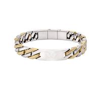 Armband EMPORIO ARMANI "Schmuck Geschenk Edelstahl", edelstahlfarben, gelbgoldfarben, Armbänder, Damen, 21,5cm, Edelstahl, Armband (61367317-0) edelstahlfarben, gelbgoldfarben