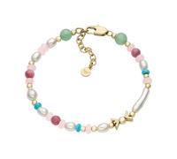 Armband EMPORIO ARMANI "Schmuck Geschenk Metall ICONIC TREND", metallfarben, rosa, rot, hellgrün, türkis, perlmuttfarben, rosa, rot, hellgrün, türkis, Armbänder, Damen, 20,5cm, Metall Perlen, Metall,