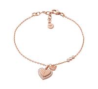 Emporio Armani Damenarmband aus Sterlingsilber mit Karabiner- oder Schieberverschluss, Pfirsichrosa