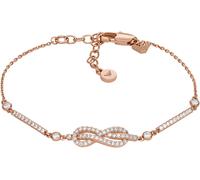 Armband EMPORIO ARMANI "Schmuck Metall SENTIMENTAL Unendlichkeitsschleife/Infinity", rosa (roségoldfarben, weiß, weiß), Armbänder, Damen, 19cm, Metall, Armband, mit Zirkonia (synth.) (32042250-0) rosé