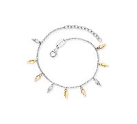 Armband ENGELSRUFER "Flying Wings Tricolor", rosa (silberfarben, gelbgoldfarben, roségoldfarben), Armbänder, Damen, 20cm, Silber 925 (Sterlingsilber), Armband (98084647-0) silberfarben, gelbgoldfarben