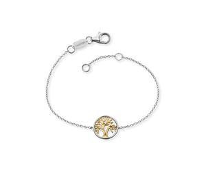 Armband ENGELSRUFER "Lebensbaum Bicolor", gold (silberfarben, gelbgoldfarben), Armbänder, Damen, 20cm, Silber 925 (Sterlingsilber), Armband (77570225-0) silberfarben, gelbgoldfarben