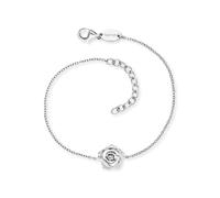 Armband ENGELSRUFER "Rose", silber (silberfarben, kristallweiß, kristallweiß), Armbänder, Damen, 20cm, Silber 925 (Sterlingsilber), Armband, mit Zirkonia (synth.) (53564462-0) silberfarben, kristallwe