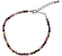 Armband FIRETTI "Schmuck Geschenk Armschmuck Armkette Edelstein Farbstein Turmalin" Gr. 21, bunt (messingfarben, mehrfarbig, mehrfarbig), Armbänder, Damen, 21, Messing Nylon, Messing, Nylon, Armband, 
