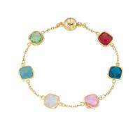 Armband FIRETTI "Schmuck Geschenk Armschmuck Armkette", gelbgoldfarben, grün, türkis, weiß, rosé, dunkelblau, rot, grün, türkis, weiß, rosé, dunkelblau, rot, Armbänder, Damen, 18,5cm, Messing, Armband