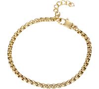 Armband FIRETTI "Schmuck Geschenk Edelstahl Armschmuck Armkette Venezianerkette Color", gold (gelbgoldfarben), Armbänder, Damen, 21cm, Edelstahl, Armband (38605249-0) gelbgoldfarben