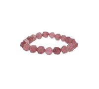 Armband FIRETTI "Schmuck Geschenk Facettschliff", rosa (altrosa, altrosa), Armbänder, Damen, 18cm, Silikon Stein, Silikon, Stein, Armband, Made in Germany - mit Labradorit oder facettiertem Quarz (327