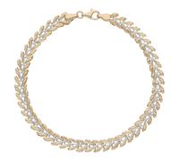 Armband FIRETTI "Schmuck Geschenk Gold 585 Armschmuck Armkette Fantasie bicolor", gelbgoldfarben, weißgoldfarben, Armbänder, Damen, 21cm, Gelbgold 585, Armband (19046418-0)