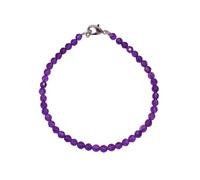 Armband FIRETTI "Schmuck Geschenk Silber 925 Armschmuck Armband Edelstein Amethyst" Gr. 19, bunt (silberfarben, lila, lila), Armbänder, Damen, 19, Silber 925 (Sterlingsilber), Armband, Made in Germany
