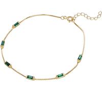 Armband FIRETTI "Schmuck Geschenk Silber 925 Armschmuck Armkette Rainbow", bunt (gelbgoldfarben, dunkelgrün, dunkelgrün), Armbänder, Damen, 22cm, Silber 925 (Sterlingsilber), Armband, mit Zirkonia (sy