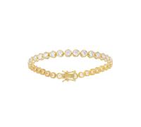 Armband FIRETTI "Schmuck Geschenk Silber 925 Armschmuck Armkette Tennisarmband", gold (gelbgoldfarben, weiß, weiß), Armbänder, Damen, 19cm, Silber 925 (Sterlingsilber), Armband, mit Zirkonia (synth.)