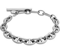 Armband FOSSIL "Schmuck Geschenk Edelstahl Armkette Heritage D-Link", silber (edelstahlfarben), Armbänder, Damen, 20cm, Edelstahl Messing, Edelstahl, Messing, Armband (64745719-0) edelstahlfarben