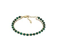 Armband FOSSIL "Schmuck Geschenk Edelstahl Armschmuck ALL STACKED UP", gold (gelbgoldfarben, grün, grün), Armbänder, Damen, 20cm, Edelstahl, Armband, mit Zirkonia (synth.) (76398565-0) gelbgoldfarben,