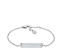 Armband FOSSIL "Schmuck Geschenk Edelstahl Armschmuck SADIE", silber (edelstahlfarben, kristallweiß, kristallweiß), Armbänder, Damen, 19cm, Edelstahl, Armband, mit Glasstein (33690604-0) edelstahlfarb