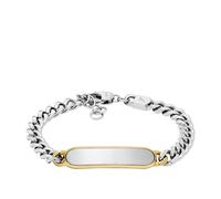 Armband FOSSIL "Schmuck Geschenk Edelstahl DREW Bicolor", gold (edelstahlfarben, gelbgoldfarben), Armbänder, Damen, 21cm, Edelstahl, Armband (44074907-0) edelstahlfarben, gelbgoldfarben