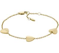 Armband FOSSIL "Schmuck Geschenk Edelstahl HARLOW Herz", gold (gelbgoldfarben), Armbänder, Damen, 16,5cm, Edelstahl, Armband (16017714-0) gelbgoldfarben