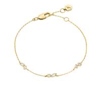 Fossil Damen Messing mit Karabinerverschluss schlankes Kettenarmband, Helles Gold