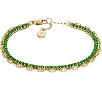 Armband FOSSIL "Schmuck Geschenk Metall Armkette Heritage", gold (gelbgoldfarben, grün, grün), Armbänder, Damen, 19cm, Metall, Armband, mit Glasstein (96063150-0) gelbgoldfarben, grün, grün