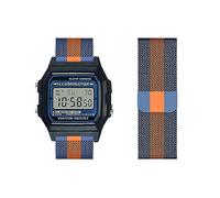 Armband für Casio F-91W|F-91WG - Metall Mesh Gewebte Edelstahl Solo Loop Ersatzarmband mit Armbänder für Casio F-91W|F-91WG (9,F-91W)