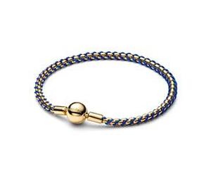 Armband für Damen Moments, IP Gold, Kordel blau