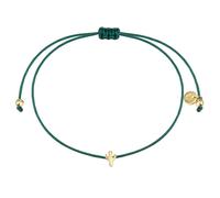 Armband Textil grün Sterling Silber gelbvergoldet