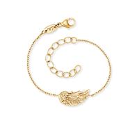 Armband HERZENGEL "Schmuck Geschenk Armkette Flügel", gold (gelbgoldfarben), Armbänder, Damen, 16cm, Silber 925 (Sterlingsilber), Armband (67848414-0)