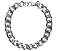 Armband JACQUES CHARREL "Panzerarmband Look, Edelstahl", Damen, Gr. 21cm, Edelstahl, silber, Armbänder Armband (96020166-0) silber