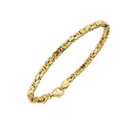 Armband JOBO, gold (goldfarben), Armbänder, Damen, 21cm, Silber 925 (Sterlingsilber), Armband, Königsarmband 925 Silber vergoldet 21 cm (58073654-0) goldfarben