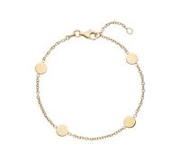 Armband JOBO "Goldarmband", gelbgold 375, Armbänder, Damen, 19cm, Gelbgold 375, Armband, 375 Gold mit Plättchen 19 cm (46691004-0) gelbgold 375