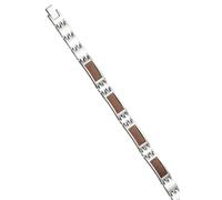 Armband JOBO "Herrenarmband", edelstahlfarben, Armbänder, Damen, 21cm, Carbon Edelstahl, Carbon, Edelstahl, Armband, Edelstahl mit Carbon braun 21 cm (62750639-0) edelstahlfarben