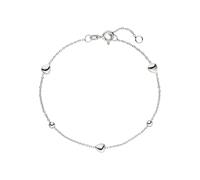 Armband JOBO "Herz Kugel", silber (silber 925), Armbänder, Damen, 19cm, Silber 925 (Sterlingsilber), Armband, 925 Silber 19 cm (83248053-0) silber 925