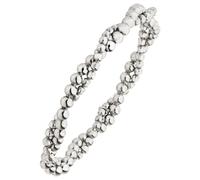 Armband JOBO "Kugelarmband 2-reihig verschlungen 16,5 cm", silber (silber 925), Armbänder, Damen, 16,5cm, Silber 925 (Sterlingsilber), Armband, 925 Silber rhodiniert (58402611-0) silber 925