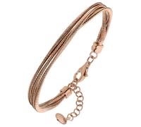 Armband JOBO "Layering", rosévergoldet, Armbänder, Damen, 20cm, Silber 925 (Sterlingsilber), Armband, 925 Silber matt 20 cm (49889839-0) rosévergoldet