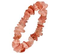 Armband JOBO "mit Erdbeerquarz barock", rosa, Armbänder, Damen, 19cm, Materialmix, Armband, elastisch 19 cm (13120516-0) rosa