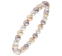 Armband JOBO "Muschelkern-Perlen 6 mm", mehrfarbig, Armbänder, Damen, 17cm, Perlen, Armband, multicolor 17 cm (97416750-0) mehrfarbig