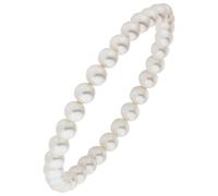 Armband JOBO "Muschelkern-Perlen 6 mm", weiß, Armbänder, Damen, 17cm, Perlen, Armband, weiß 17 cm (15476810-0) weiß