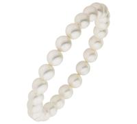 Armband JOBO "Muschelkern-Perlen 8 mm", weiß, Armbänder, Damen, 17cm, Perlen, Armband, weiß 17 cm (25039265-0) weiß