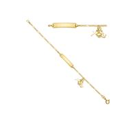 Armband JOBO "Schildband Glaube Liebe Hoffnung", gold (goldfarben), Armbänder, Damen, 16cm, Silber 925 (Sterlingsilber), Armband, 925 Silber vergoldet (37616149-0) goldfarben
