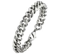 Armband JOBO, silber (edelstahlfarben), Armbänder, Damen, 21cm, Edelstahl, Armband, Panzerarmband aus Edelstahl 21 cm 9,9 mm (25354844-0) edelstahlfarben