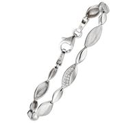 Armband JOBO "Silberarmband", silber 925, weiß, Armbänder, Damen, 19cm, Silber 925 (Sterlingsilber), Armband, 925 Silber rhodiniert mit 36 Zirkonia 19 cm (39604808-0) silber 925, weiß