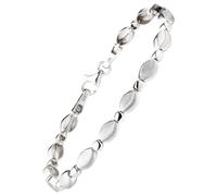 Armband JOBO "Silberarmband teil matt", silber 925, Armbänder, Damen, 19cm, Silber 925 (Sterlingsilber), Armband, 925 Silber thodiniert 19 cm (28191864-0) silber 925
