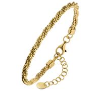 Armband JOBO "verschlungen", vergoldet, Armbänder, Damen, 20cm, Silber 925 (Sterlingsilber), Armband, 925 Silber 20 cm (61124926-0) vergoldet