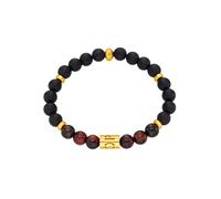 Armband JOOP "2034754", bunt (gelbgoldfarben, schwarz, braun, schwarz, braun), Armbänder, Herren, 18cm, Edelstahl, Edelstahlarmband, mit Tigerauge (42215907-0) gelbgoldfarben, schwarz, braun, schwarz,